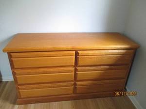 lot 164 image: Solid Oak Amish Made 6-drawer Long ...