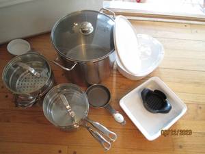 lot 189 image: Stainless Steel Stockpot, double bo...