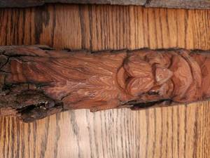 lot 212 image: Hand Wood Carved wall hangers Santa style men