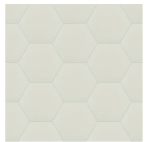 lot 23 image: LOT OF 7 Cases of MSI HD Glassel Bianco 9 x 10.5 in. Hexagon Matte Porselain Stone Look Floor and Wall Tile