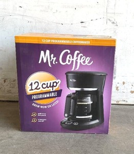 lot 44 image: Mr. Coffee Black 12-Cup Programmable Brew Now or Later Coffeemaker