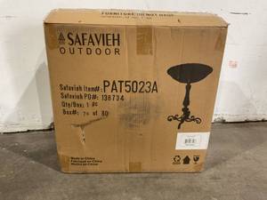 lot 69 image: SAFAVIEH Orian Pearl White Iron Round Birdbath