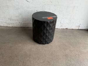 lot 123 image: Glitzhome Multi-functional MGO Black Diamond Textured Garden Stool or Planter Stand or Accent Table