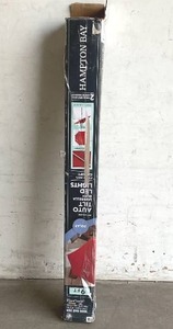 lot 110 image: Hampton Bay 9 ft. Aluminum Market Solar Tilt Patio Umbrella in Chili