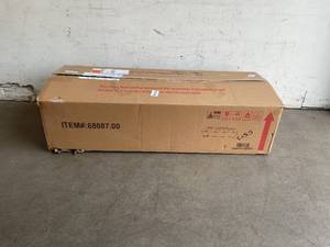 lot 112 image: Noble House Mission Light Grey Storage Ottoman Bench