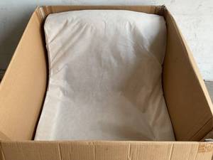 lot 132 image: Noble House Elaine Light Beige Fabric Tufted Club Chair and Ottoman Set