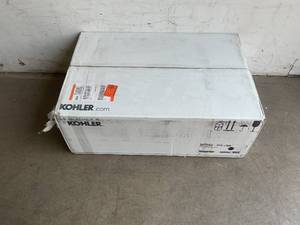 lot 136 image: Kohler Verse Stainless Steel 33 in. Double Bowl Drop-In Kitchen Sink with Faucet
