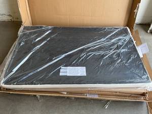 lot 9 image: StyleWell Handale Ivory Upholstery Mid Century Queen Size Platform Bed