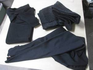 100% Wool Material 3 Large Pieces...