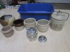 Assorted Small Clay Crocks Etc...