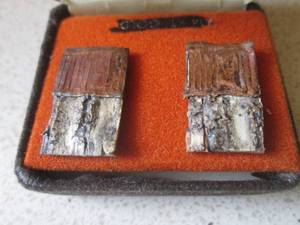 Copper and Tree Bark Earrings...