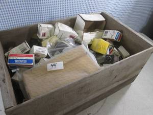 lot 12 image: (G-1) Old Wood Crate Full of Assort...