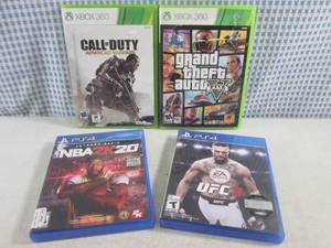 lot 142 image: (BSB) 2 XBox 360 and 2 PS4 Games...