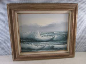 lot 173 image: (C-2) Framed Oil Painting on Canvas...