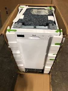 lot 11 image: Avanti 18 in. White Built-in Dishwasher Customer Returns See Pictures