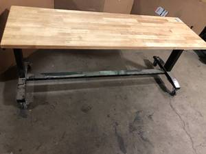 lot 25 image: Husky 72 in. Adjustable Height Work Table Customer Returns See Pictures