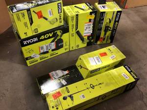 lot 26 image: Lot of Assorted Lawn Care Items Various Models and Conditions  Customer Returns See Pictures