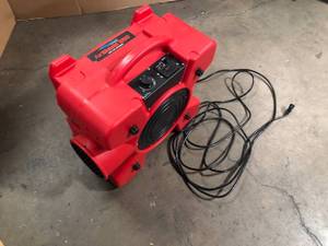 lot 30 image: BlueDri HEPA Air Scrubber Water Damage Restoration Equipment for Mold Air Purifier, Negative Machine Airbourne Cleaner, Red   Customer Returns See Pictures