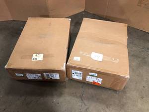 lot 34 image: 2 Lots of POLYWOOD Grant Park Traditional Curveback Slate Grey Plastic Patio Adirondack Chair Outdoor  Customer Returns See Pictures