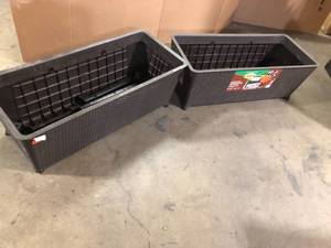 lot 47 image: 2 Lots of Vigoro 44.5 in. W x 15.25 in. H Easy Grow Elevated Resin Garden Bed Large   Customer Returns See Pictures