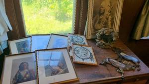 lot 181 image: Framed Native American historical f...