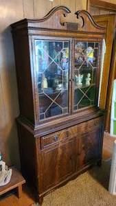 lot 160 image: Large curio cabinet in dining room...