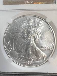 1994 AMERICAN SILVER EAGLE MS69 NGC