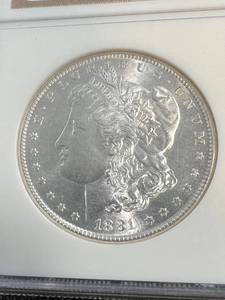1881-S US MORGAN SILVER DOLLAR MS64 NGC
