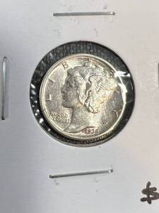 1938 US MERCURY DIME UNC