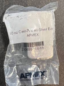 10 TROY OZ .999 FINE SILVER BAR APMEX SEALED