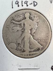 1919-D US WALKING LIBERTY HALF DOLLAR