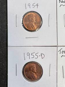 GROUP OF 8 US WHEAT CENTS 1954 � 1958-D