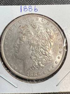 1886 US MORGAN SILVER DOLLAR