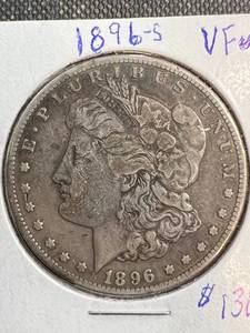 1896-S US MORGAN SILVER DOLLAR