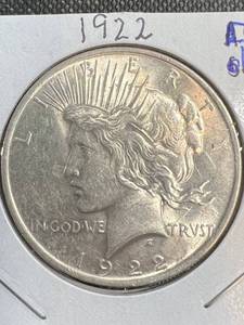 1922 US SILVER PEACE DOLLAR