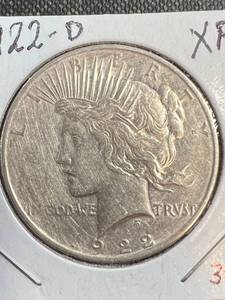 1922-D US SILVER PEACE DOLLAR