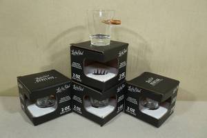lot 43 image: 4 Lucky Shot 2oz Bullet Shot Glasses
