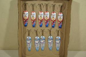 lot 61 image: 11 Nascar 5 Fishing Spoons