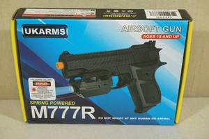 lot 79 image: UKArms M777R Spring Powered Airsoft Pistol with Laser