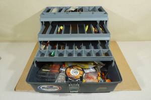 lot 110 image: Plano Tackle Box with Assorted Tackle