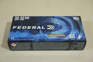lot 132 image: 20 Federal Power Shok .30-30 Win 150 Gr JSP Ammo