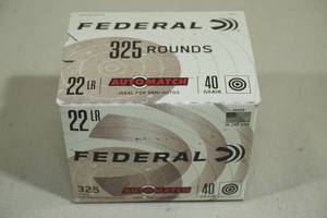 lot 135 image: 325 Federal Automatch .22 LR 40 Gr Ammo