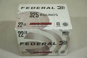 lot 136 image: 325 Federal Automatch .22 LR 40 Gr Ammo