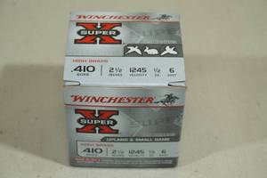 lot 139 image: 25 Winchester Super-X .410 Gauge 2-12 6 Shot Shotshells