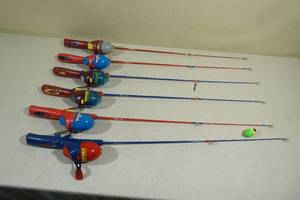 lot 153 image: 6 Shakespeare Boys Fishing Poles