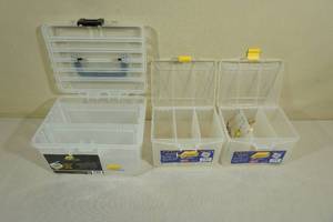 lot 159 image: 3 Plano Hanging Lure Boxes