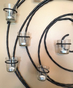 Circular Metal Candle Decor