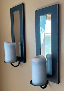 Mirrored Wall Mount Candle Holders