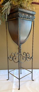 Fabulous Floral Spray in Ornate Metal Base