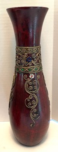 Trio of Decorative Wooden Vases